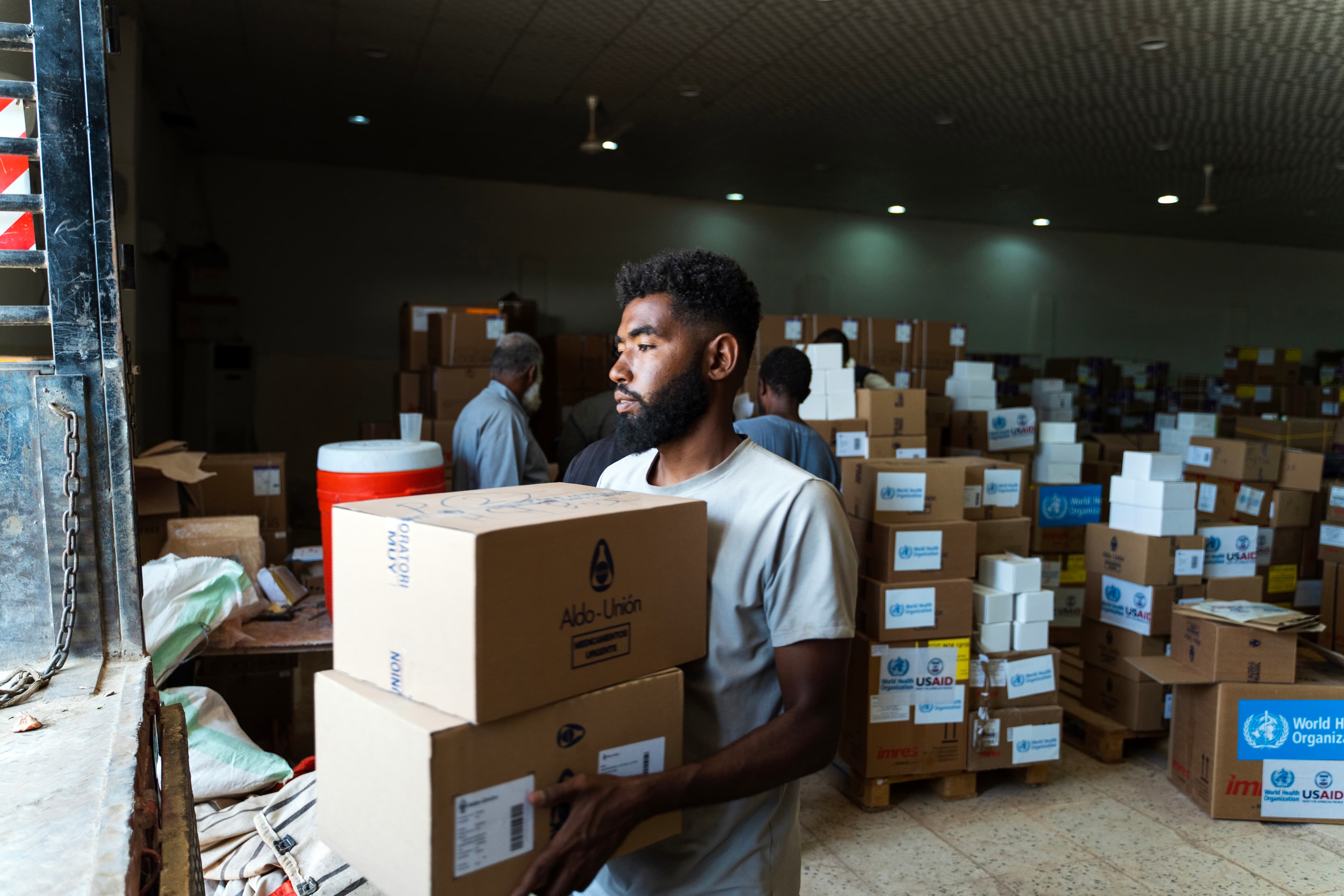Warehouse with medical supplies